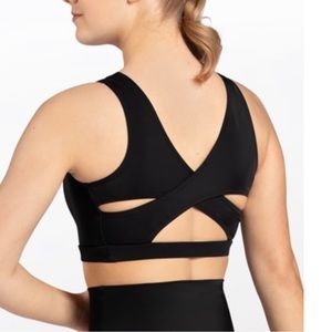 Balera Black Criss Cross Back Bra Top